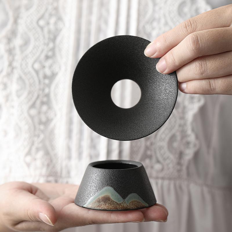 Японский ситечко для чая с ручной росписью, фильтрация, ретро керамический чайный сервиз кунг-фу, аксессуары, марлевая фильтрация, сетка для остатков чая