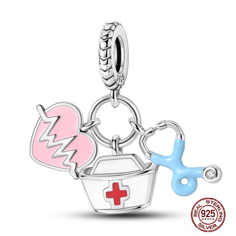 Ежедневные статьи Медные розовые парфюмерные шармы Камера Гантель Смарт-часы Бусины Подходят для оригинальных браслетов DIY Ювелирный подарок