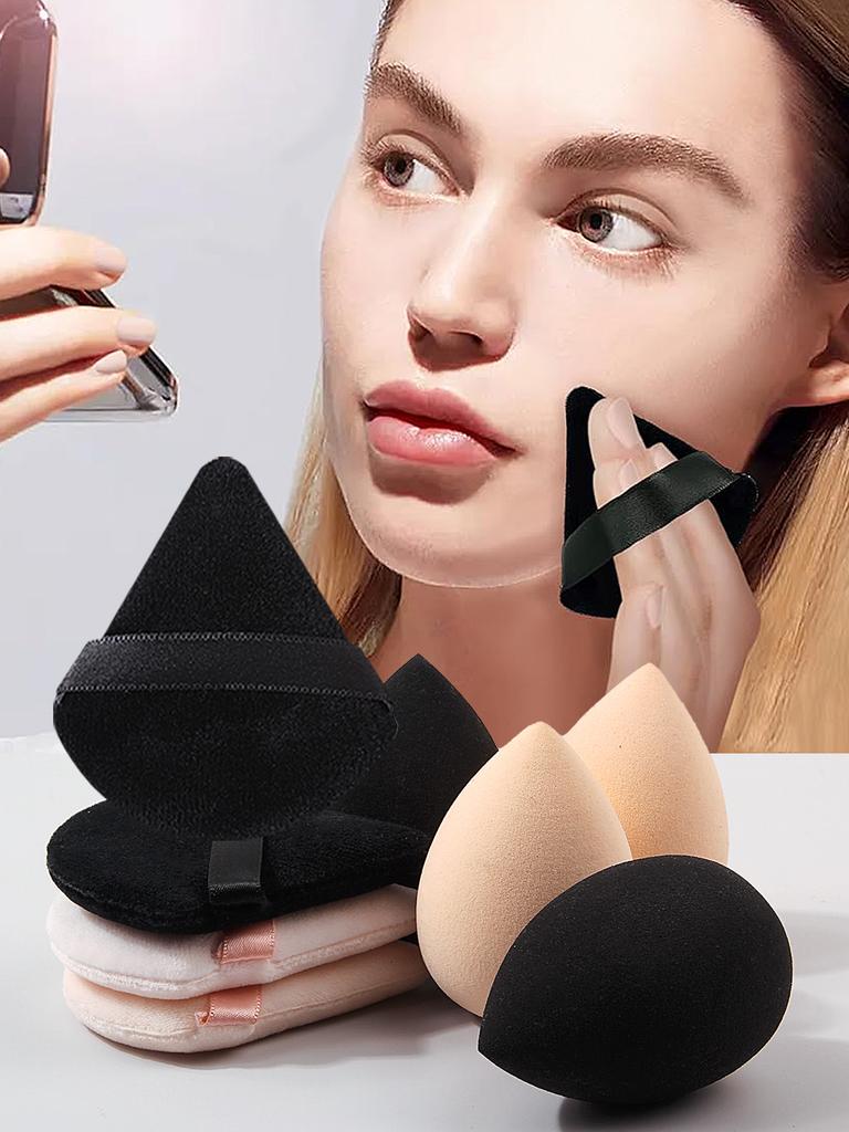 High-end 12-piece Makeup Brush Set:foundation Brush,blush Brush,eyeshadow brush,2PCS Makeup spongeegg,2PCS Triangular Powderpuff