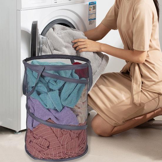 60л DirtyBasket Складная сетчатая конструкция, влагонепроницаемая с ручкой Компактная портативная корзина для белья