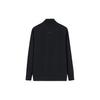 Anta Champion All-Weather Series Solid Color Zip-Up Stand Collar Knitted Sports Jacket Men Jacket Black 152410703-4