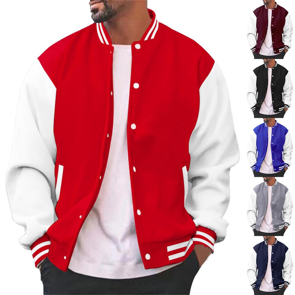 Casual And Versatile Men'S Loose Cardigans, Baseball Jerseys, Fashionable Jackets