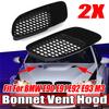 2x Gloss Black Hood Vent Air Intake Scoop Cover For BMW E90 E91 E92 E93 M3 Style