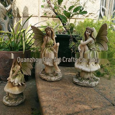 Наружные смоляные ornaments для сада фей - Декоративные фигурки цветов для благоустройства двора