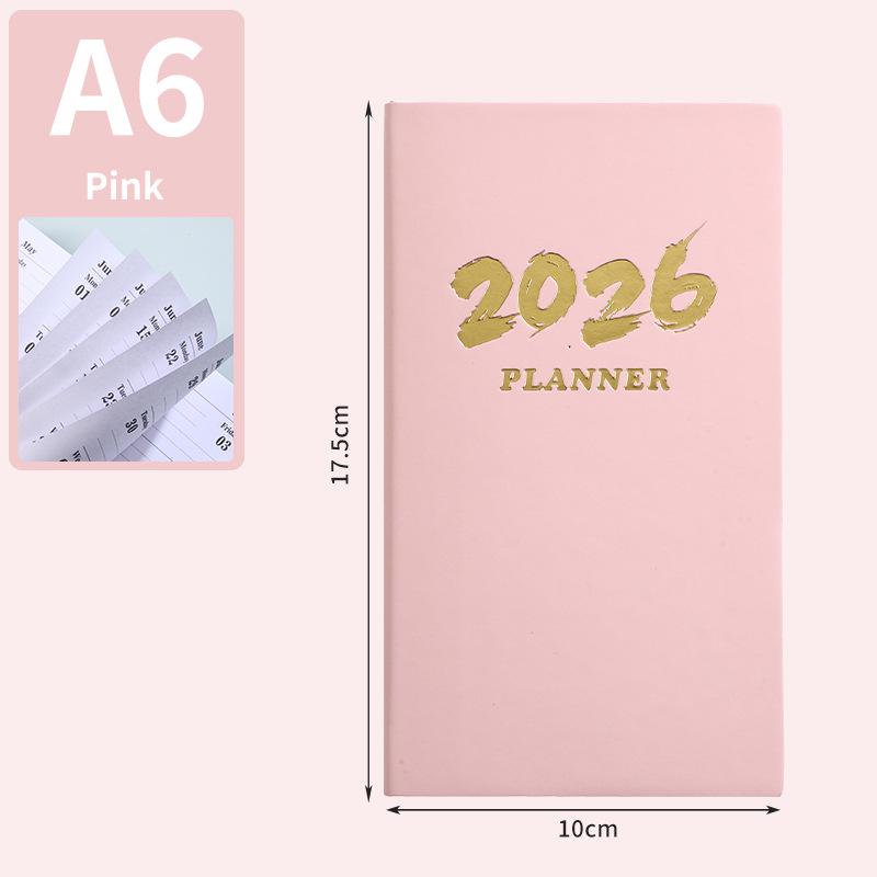Карманный планер А6 на 2026 год: Английский ежедневник и 365-дневный международный блокнот для управления временем