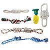 FOily TOily Dog Rope Dog Dog Chew Pet Stress Suitable for Dogs of Toy, Toy, Toy, Toy, Cotton, Linen, Relief, Gift, Durable, Clean, Small/Medium (Set