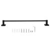 Household Black Wall Hanging Space Aluminum Towel Storage Rack Shelf Hanger Bathroom Accessory