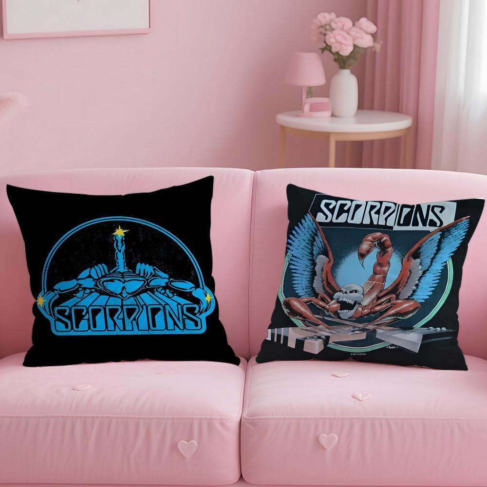 Классическая группа Scorpions Наволочка Мягкая Легко стирающаяся Подушка Универсальная для Дивана Кровати Путешествий и Офиса