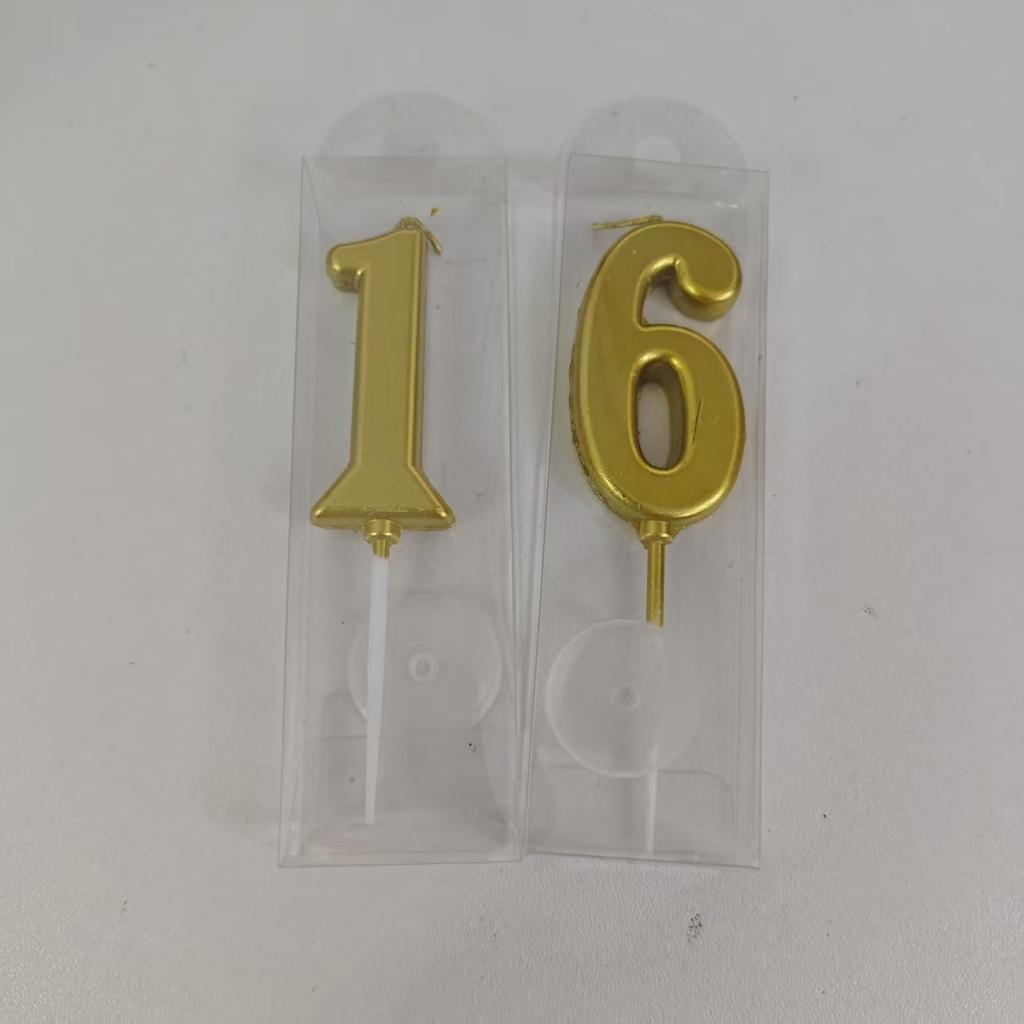 1/2/10 шт. Свечи-цифры на день рождения, золотые свечи-цифры, свечи-цифры на торт, празднование вечеринки