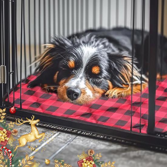 Quilted Pet Warm Pad Non-Slip Bottom Dog Crate Pad Reusable Washable Winter