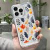 Прозрачный чехол с цветочным принтом для iPhone 15 14 Pro Max 13 12 Pro 11 XS XR 8 7, противоударный мягкий силиконовый тонкий защитный чехол для телефона