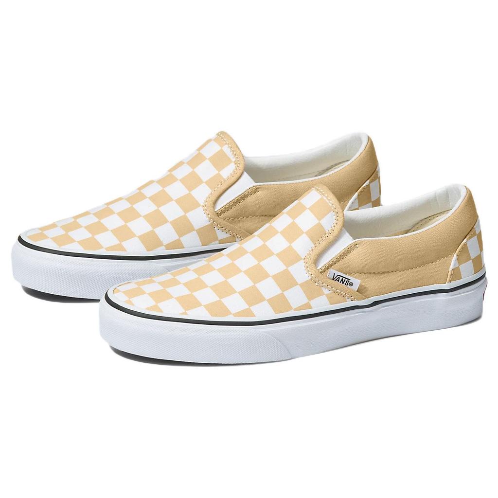 Vans Classic Slip-On Color Theory Checkerboard - Honey Peach Unisex Sneakers Orange VN0A7Q5DBLP
