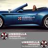 Наклейки на стекло автомобиля Umbrella Corporation Авто Резидент Зло Винил Биоhazard Наклейки для Автомобиля Мотоцикла Грузовика Стены Ноутбука 1 пара(Стиль I-white-19.7