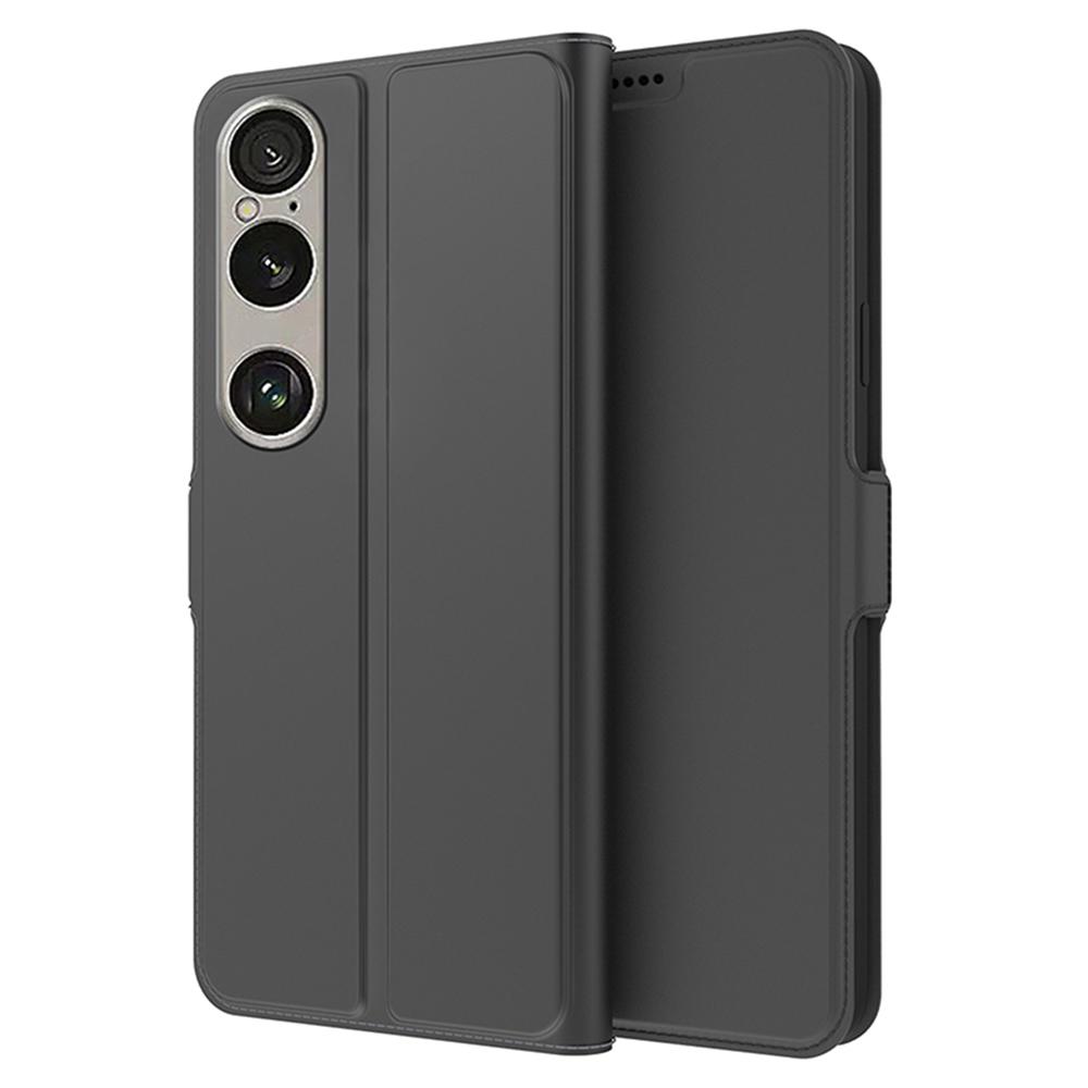 Для Sony Xperia 1 VII Чехол Ударопрочный ТПУ Внутренняя Оболочка Кожаная Крышка Телефона Слот для Карты