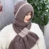 Windproof Women Hooded Scarf Neck Warmer Neckerchief Autumn Cycling Balaclavas Hat All-match