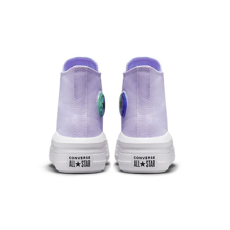 Converse Chuck Taylor All Star Move Platform High GS Gel Patch Kids Sneakers Purple Moonstone-Violet Royal-Pulse A02493C