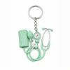 2D Acrylic Medical Keychain Mini Cartoon Stethoscope Pattern BPA Free for Pediatric Nurse Appreciation Small Gift