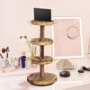 Стойка для хранения браслетов Мини-доска 3-ярусная Вращающаяся Устойчивая основа Деревянный Магазин ювелирных изделий Браслет