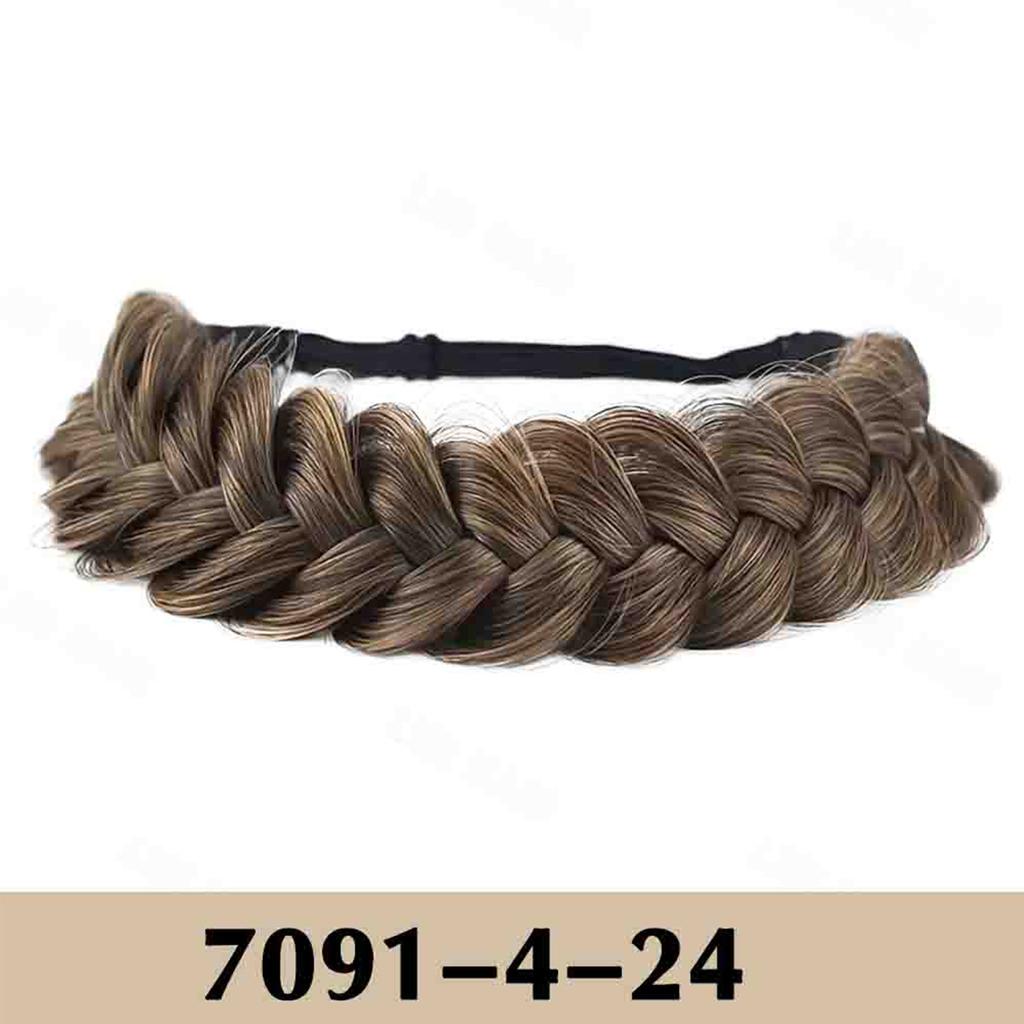 1 шт. Классический 3-х прядный плетеный ободок для волос синтетический парик ободок для волос натуральный настоящий парик косички подходит для женщин девочек