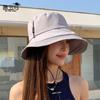 Spring and Summer New Arrival Solid Color Sun Hat Hat Female Outdoor Big Brim Sun Protection Casual Face Show Little Wild Bucket Hat