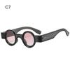 Trending UV400 Clear Ocean Lens Small Round Sunglasses Sun Glasses Rivets Punk Shades