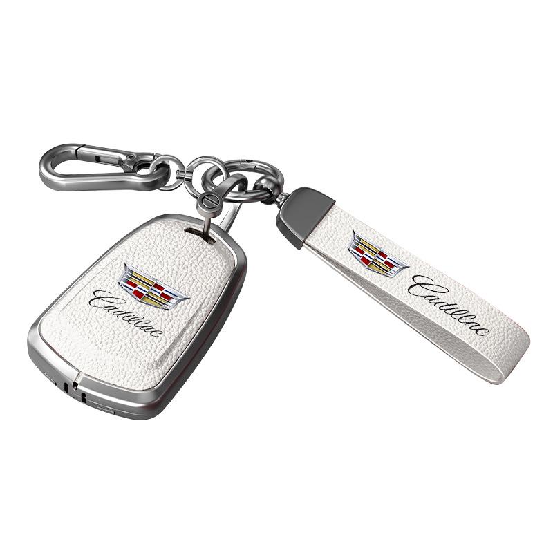 Кожаный чехол для ключа для Cadillac XT5/CT6/XT4/XTS и ATSL – Унисекс-дизайн с пряжкой
