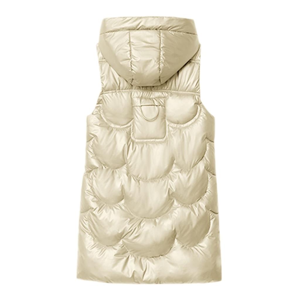 Женская мода Зимний одноразовый хлопковый жилет средней длины Универсальный облегающий крой