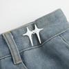1 Pair Cross Star Waist Buckle Buckle Detachable No Nail No Stitch Waist Button Waist Circumference Change Waist Artifact
