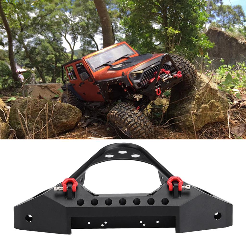 Металлический передний бампер с 2 светодиодными фарами для Traxxas TRX?4 Масштаб 1/10 RC Гусеничный автомобиль (черный)