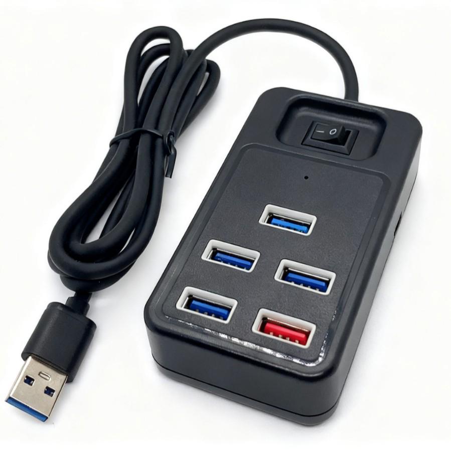 5-портовый USB 3.0 высокоскоростной концентратор с функцией быстрой зарядки и интерфейсом питания