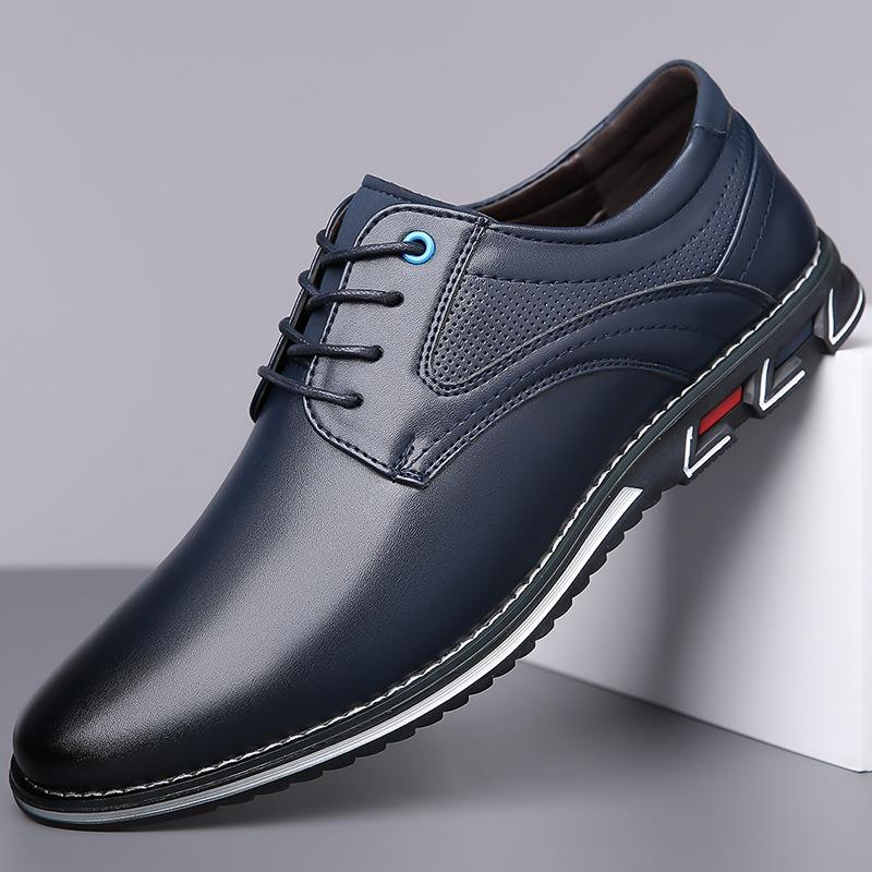 Fashion New Large Size 38-53 Pu Leather Dress Shoes for Men Designer Soft-soled Male Driving Shoes Fashion Solid Color Light Men's Shoes