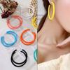 1 Pair Acrylic Circular Earrings Circle Popular Accessories Funny Acrylic Earrings Decor