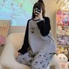Hello Kitty Длинный рукав, верх и низ, пижамный комплект для женщин, популярный персонаж в Корее