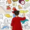 Children Drawing Roll Diy Sticky Color Filling Paper Coloring Paper Roll For Kids Diy Painting Drawing Early Educational Toys