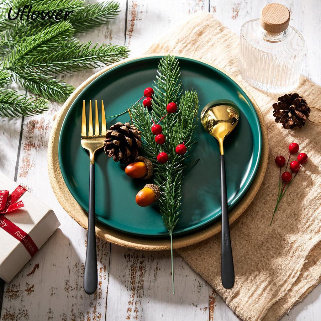 Christmas Artificial Branches Fake Plants Pine Needles Wreath Vine Rattan for Xmas Tree Gift Box Wedding Flowers Decoration