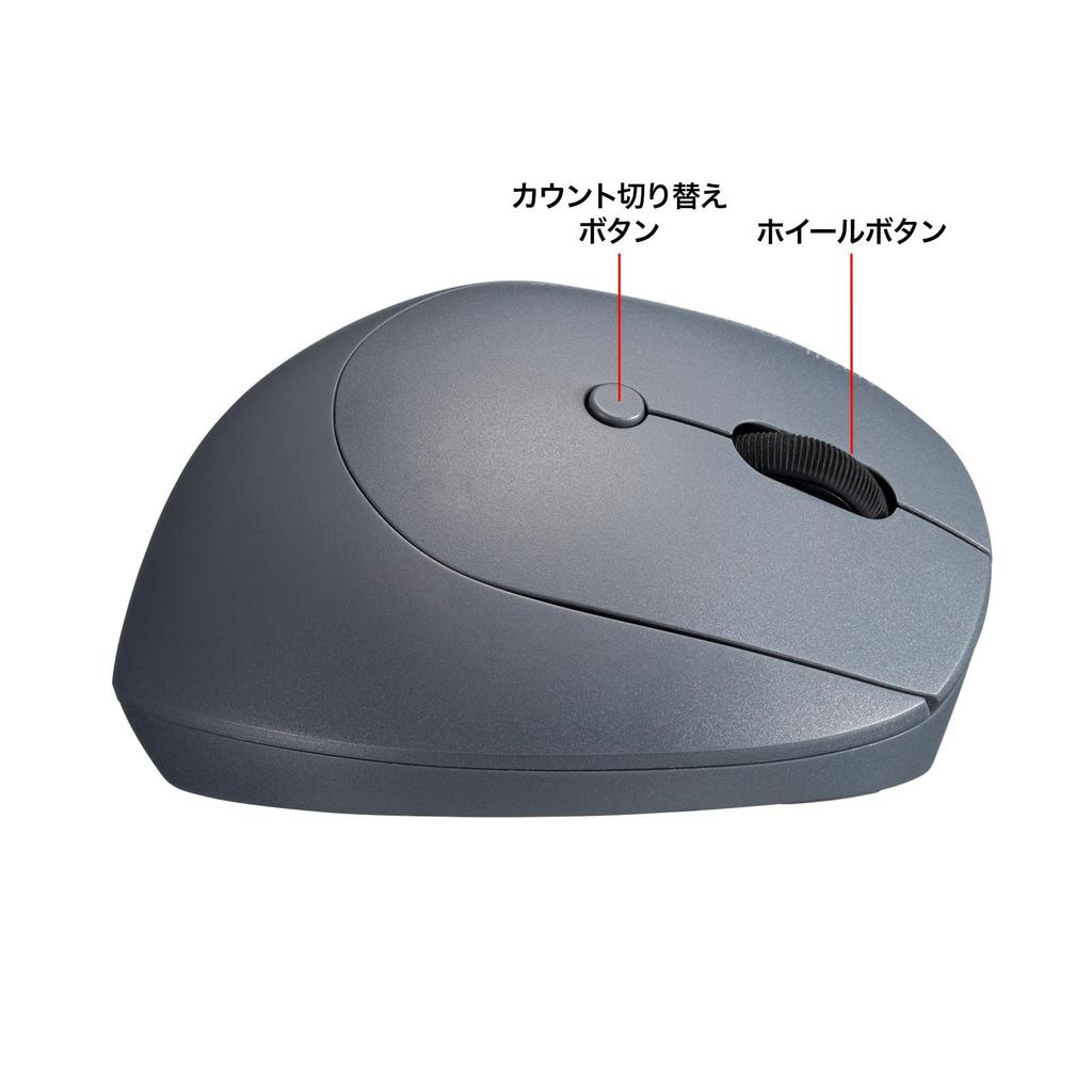 Бесшумная беспроводная компактная эргономичная мышь Sanwa Supply 5 MA-EWBS522BK (Перезаряжаемый, Кнопки, Черный)