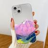 Прозрачный чехол для Apple iPhone 14 11 13 12 Pro 7 8 Plus XR X XS Max 6 6S 13Pro Чехол для телефона Mountain Peak Lake Винтажный постер