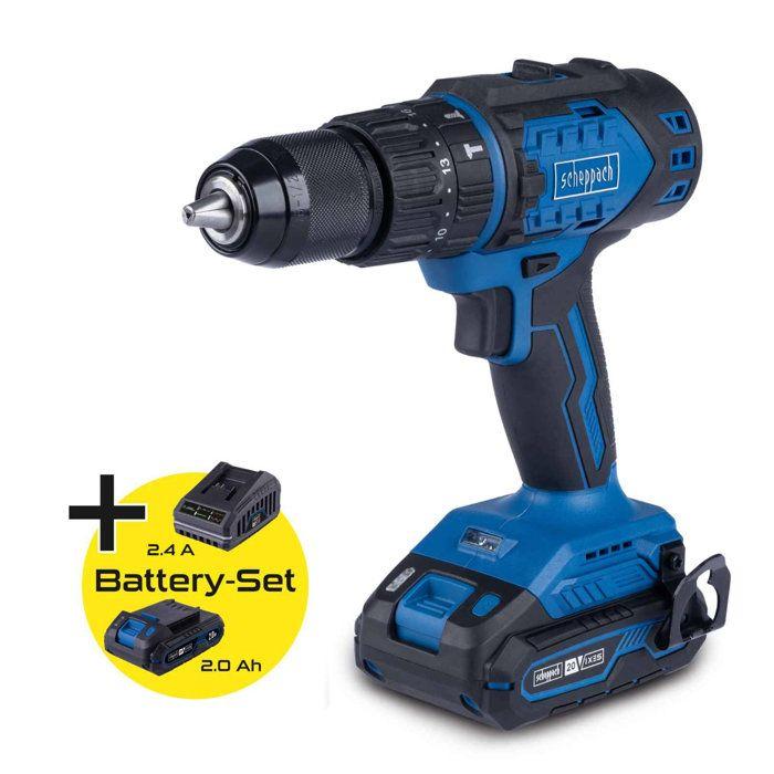Perceuse visseuse sans fil BC-DD60-X - brushless 60 Nm mandrin 13mm - SCHEPPACH 20V IXES - Batterie 2Ah + chargeur 2.4A
