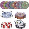 Anti Slip  Painting Coasters Kit Shining DIY Handicraft Supplies Kitchen Dish Mat  Beginners