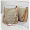 Women Large Capacity Shoulder Bags Bohemia Straw Bag Woven Round Rattan Handbag Crossbody Summer New Leisure Beach Vacation