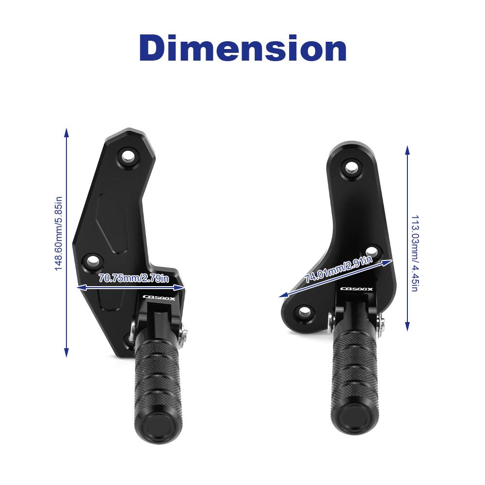 Motorcycle Rider Foot Pegs Footrest Kit Highway Peg Mounts Fit For CB500X / ABS SCL500 CB400x NX500X CB500 Hornet