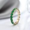 Роскошные составные кольца с темно-зеленым цирконом Жен. Для вечеринок Свадьбы Массивные украшения