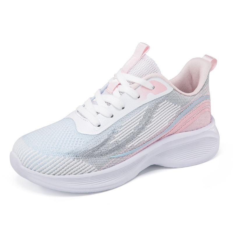 2025 осень новая женская обувь летящая тканая спортивная обувь сетка легкая повседневная амортизирующая обувь для бега