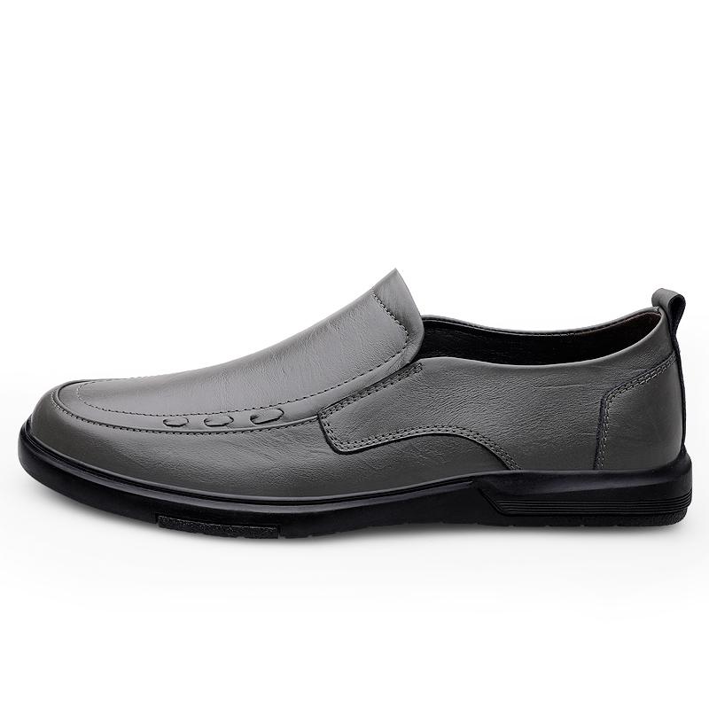 Мужские дышащие кожаные туфли серого цвета из мягкой кожи с мягкой подошвой, удобные для джентльменов, для мужчин, для деловой и официальной одежды, повседневная обувь