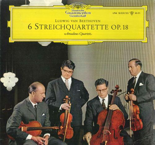 Виниловая пластинка AMADEUS QUARTETT Бетховен 6 струнных квартетов Op18 LPM1853133 DEUTSCHE GRAMMO 1962 Германия Классика Б/у