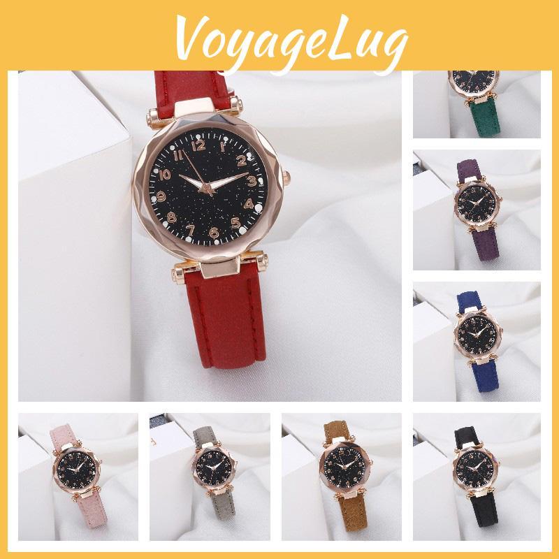 Женские цифровые ремешковые часы с дизайном ночного неба, повседневные кварцевые наручные часы