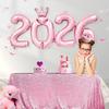 2026 Золотые фольгированные шары с короной для 2026 Нового года, Рождества, фестивальной вечеринки, выпускных украшений, подарок на Рождество