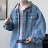2025 куртка с капюшоном из денима для мужчин, ретро-мотоциклетное базовое пальто, мужская уличная куртка-бомбер в стиле хип-хоп, мужская ковбойская куртка Chaqueta Hombre