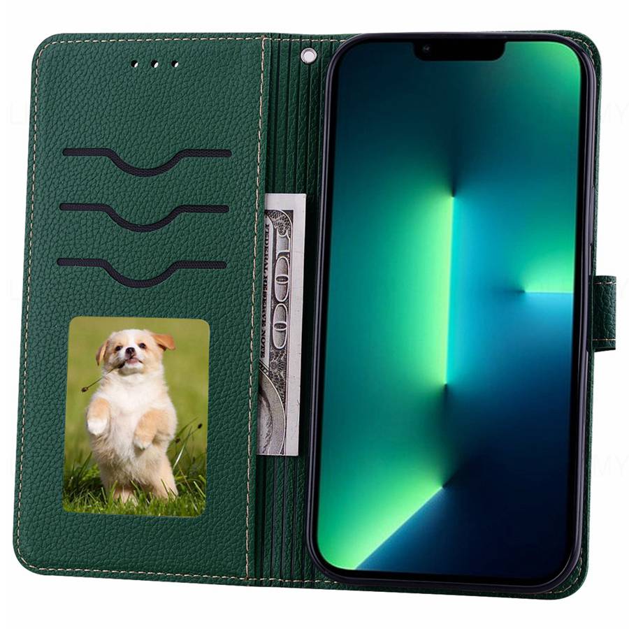 Кожаный чехол-книжка с текстурой личи для Realme C85 15 16 Pro Plus 15T OPPO A53 A53S Reno 15F Кошелек Чехол для телефона Reno15 F