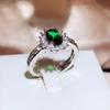 Европейское и национальное женское кольцо с имитацией изумруда, кольцо с бриллиантом
